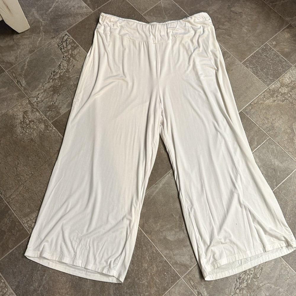Rapz lifestyle clothing white beach pants made in Canada 2XL Rayon/Bamboo NWT